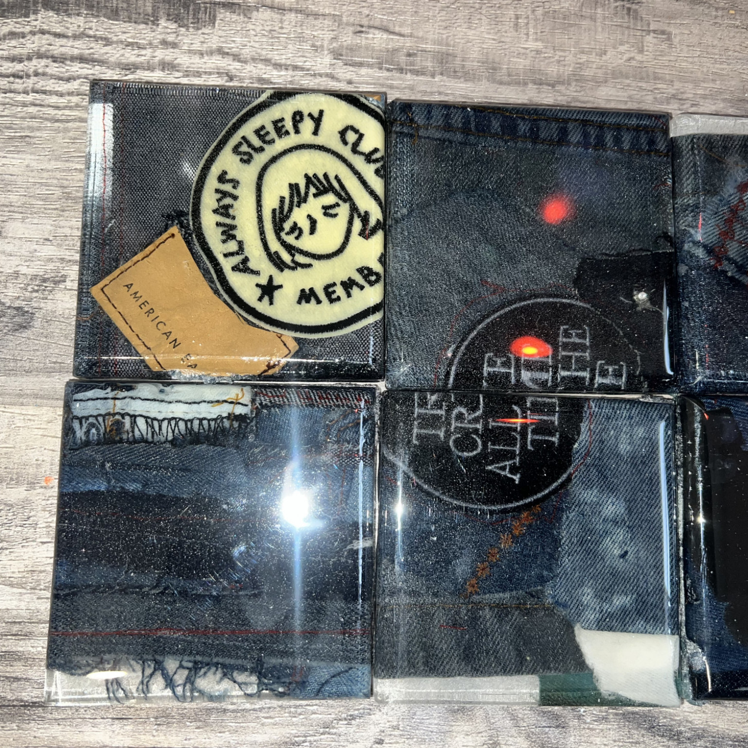 Denim Resin Coasters